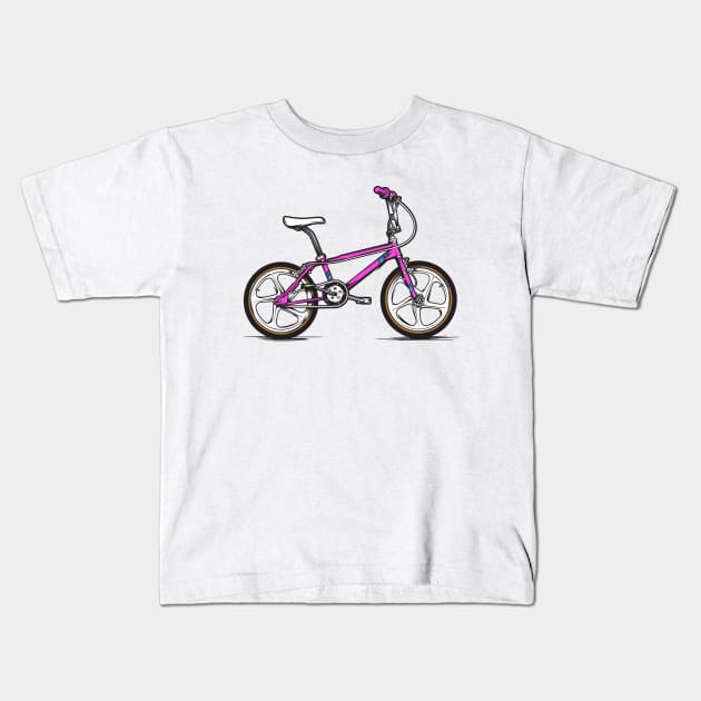 Pink Haro '85 Freestyler Kids T-Shirt by Hucker Apparel